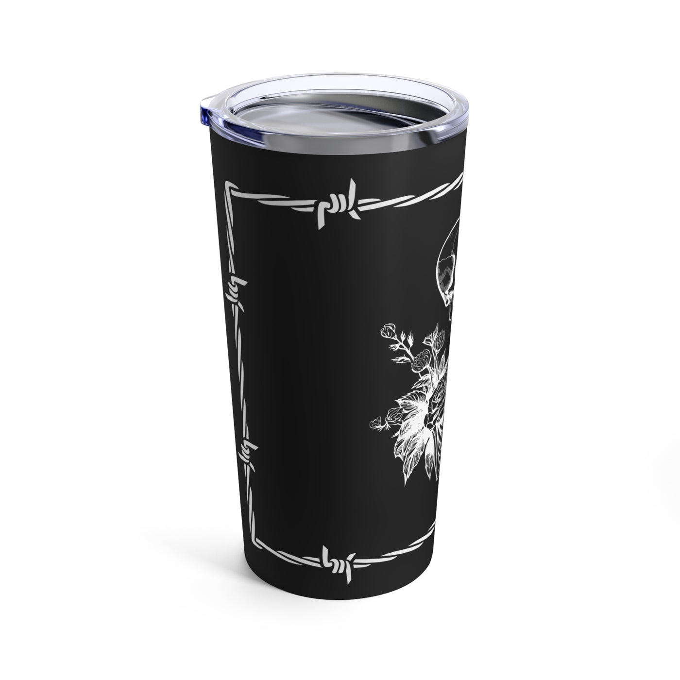 Skeleton with Flowers Drink Tumbler 20oz