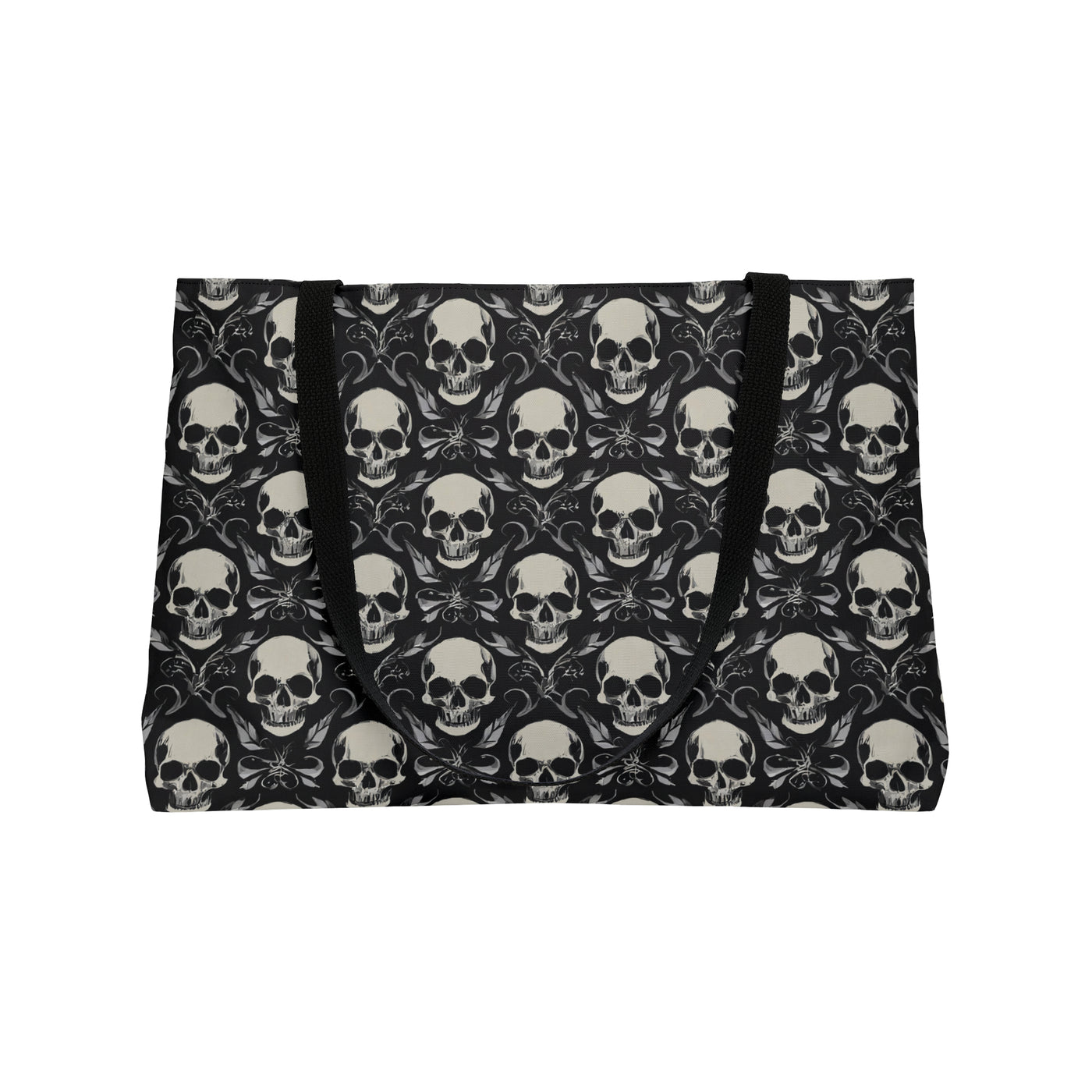 Skull Patterned Large Tote Bag