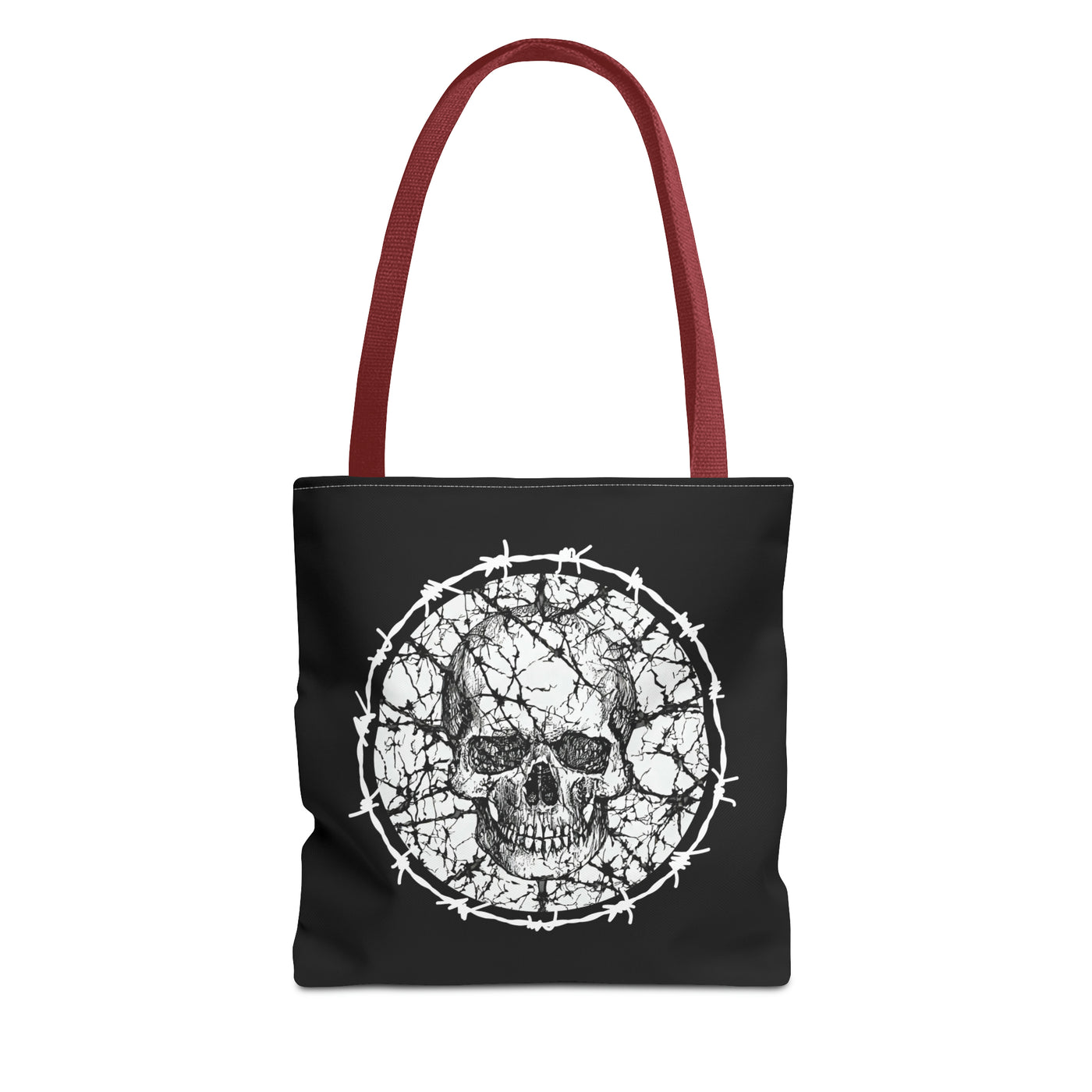 Barbed Wire Skull Tote Bag