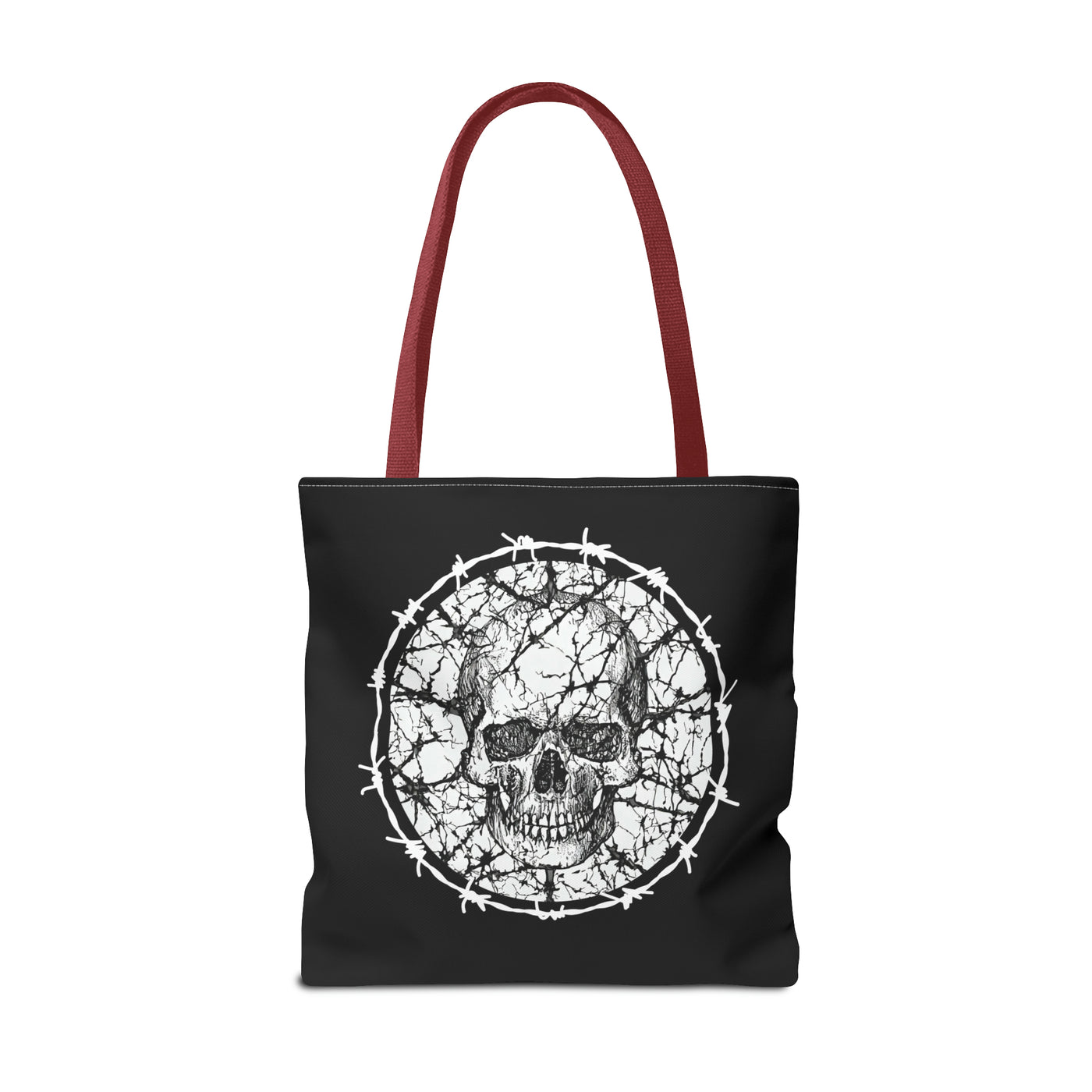 Barbed Wire Skull Tote Bag