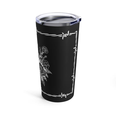 Skeleton with Flowers Drink Tumbler 20oz