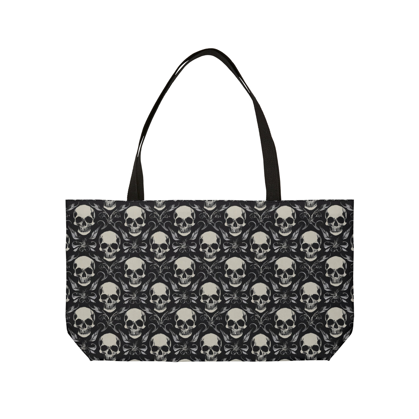 Skull Patterned Large Tote Bag