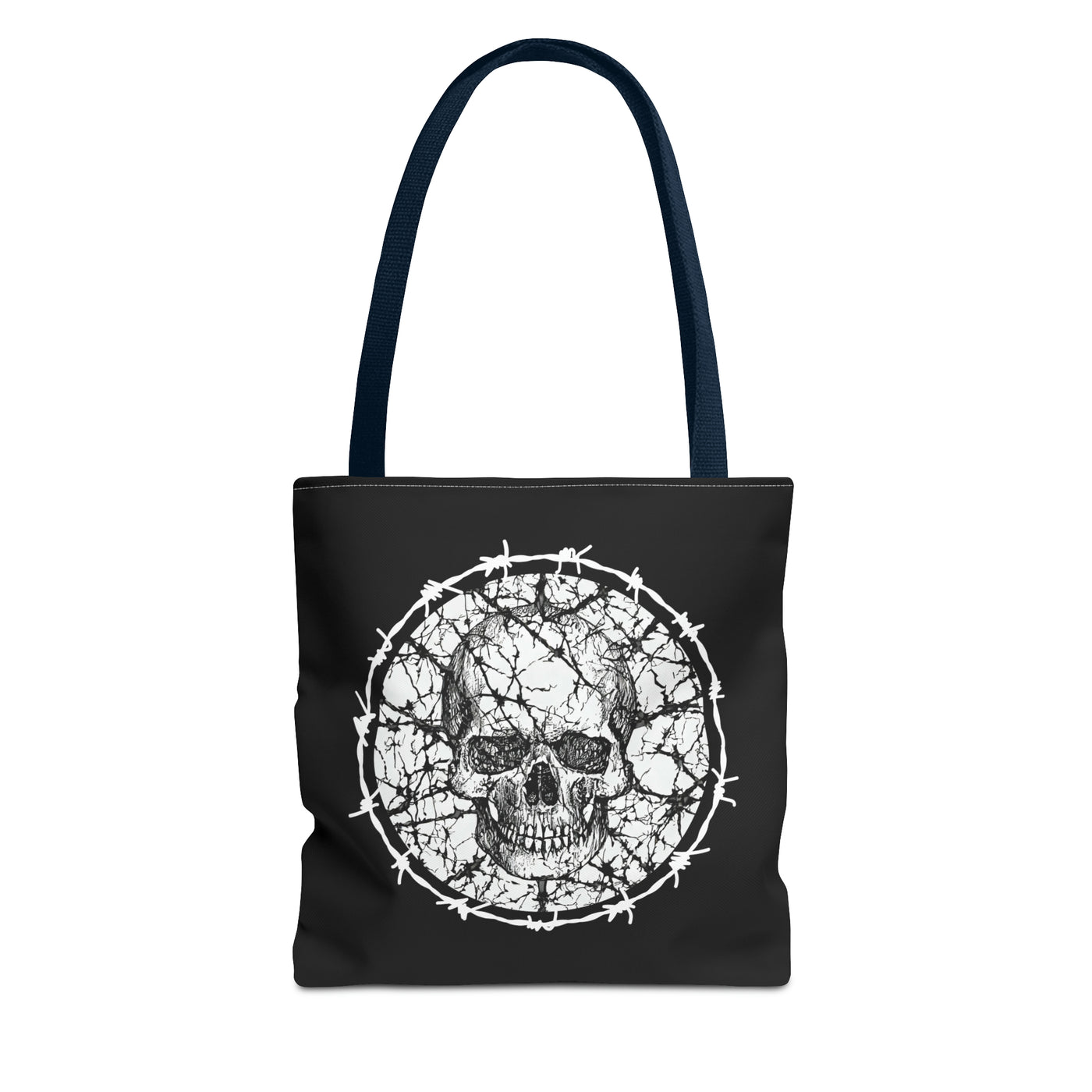 Barbed Wire Skull Tote Bag