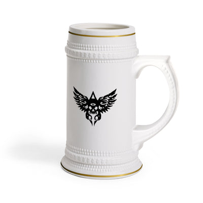 Winged Skull Ceramic Beer Stein Mug