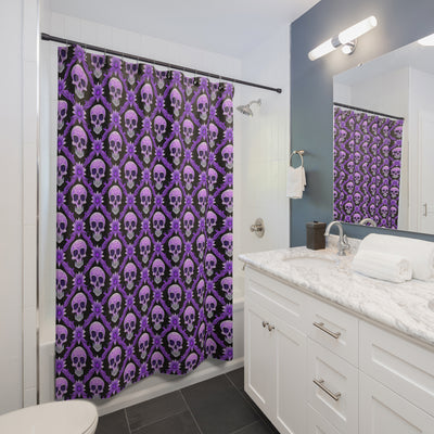 purple skull printed shower curtain-The Cranio Collecions