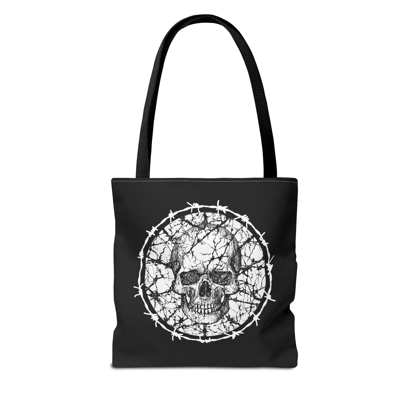 Barbed Wire Skull Tote Bag