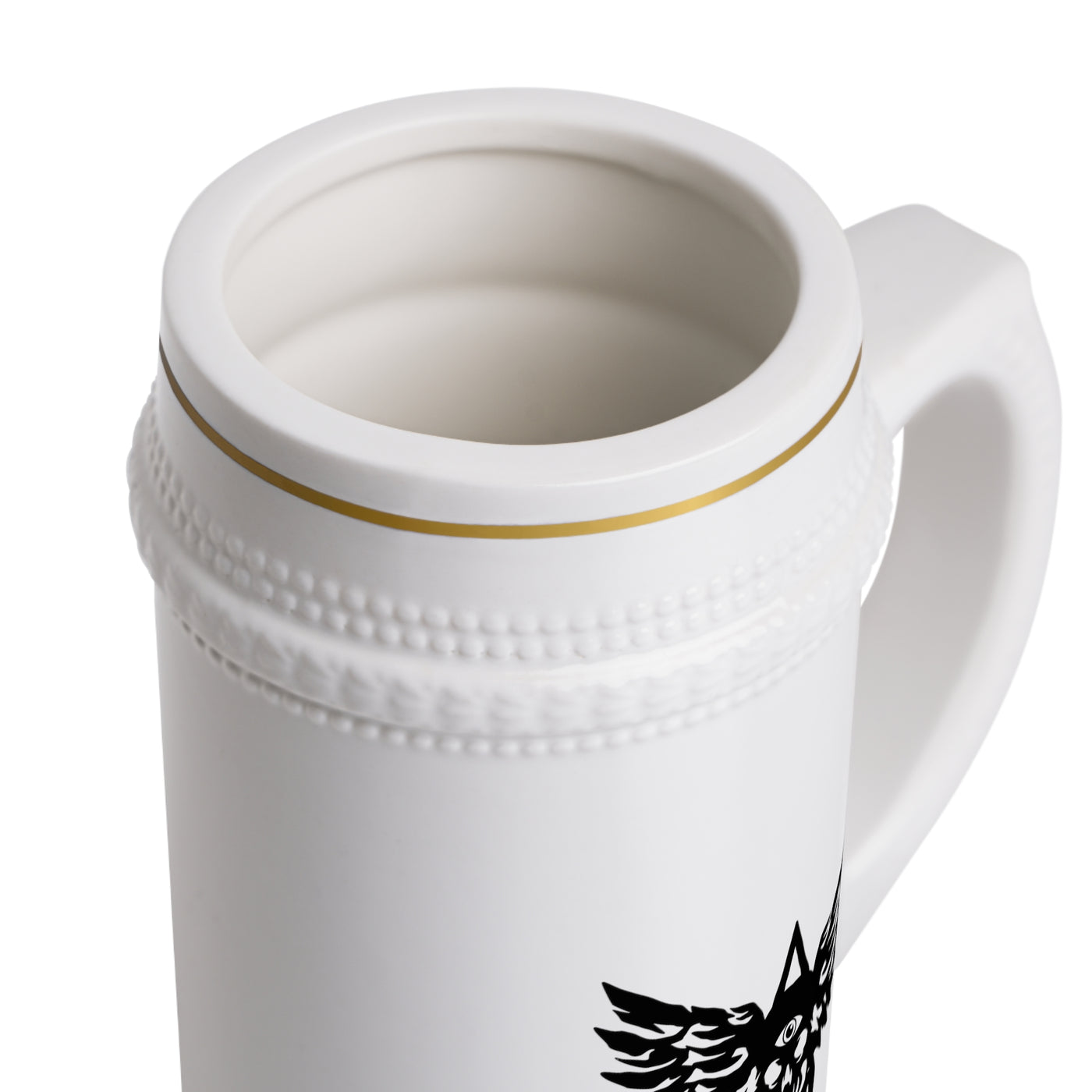 Winged Skull Ceramic Beer Stein Mug