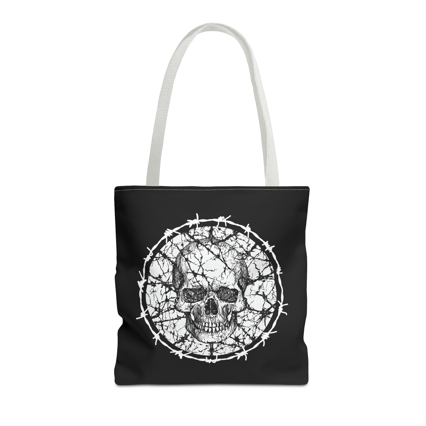 Barbed Wire Skull Tote Bag