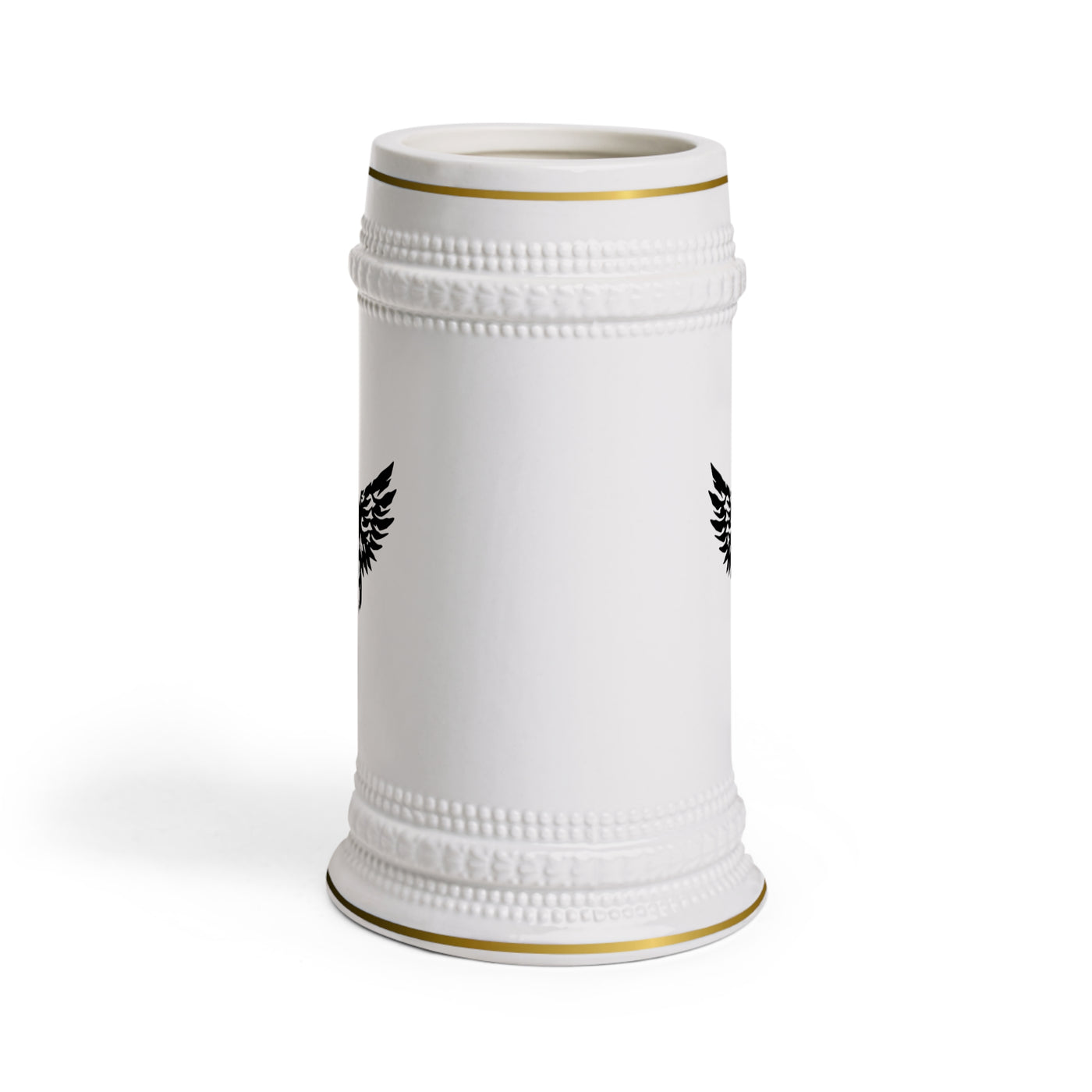 Winged Skull Ceramic Beer Stein Mug