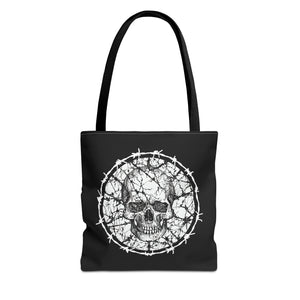 Barbed wire Skull Tote Bag-The Cranio Collections