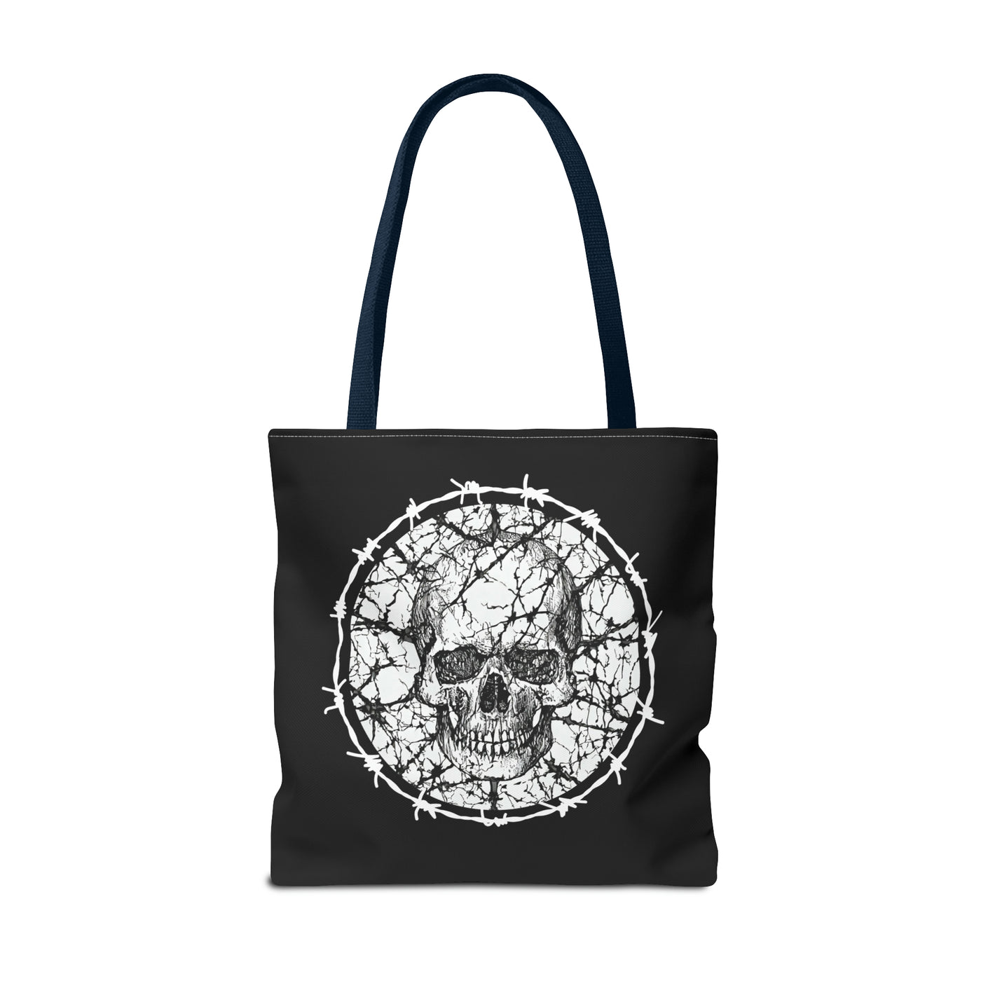 Barbed Wire Skull Tote Bag