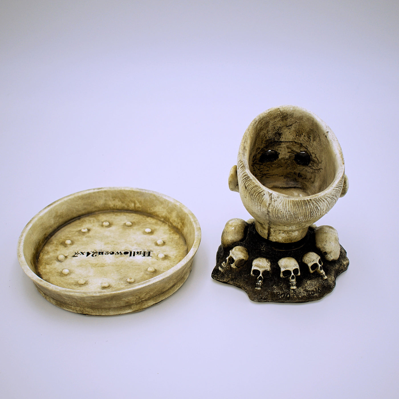 Baby Doll Head With Skulls Planter and Saucer - The Cranio Collections