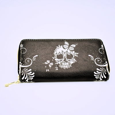Butterflies and Skull Vegan Friendly Wallet - The Cranio Collections