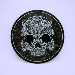 Celtic Skull Design Round Glass Cutting Board - The Cranio Collections
