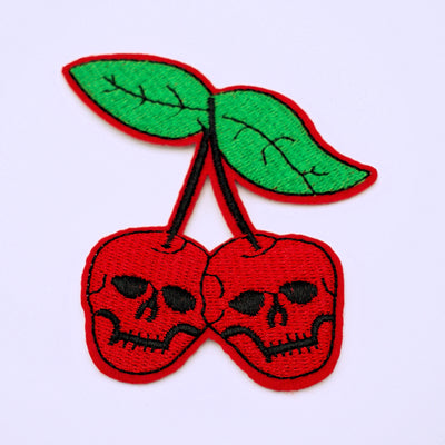 Cherry Skull Embroidery Patch - The Cranio Collections