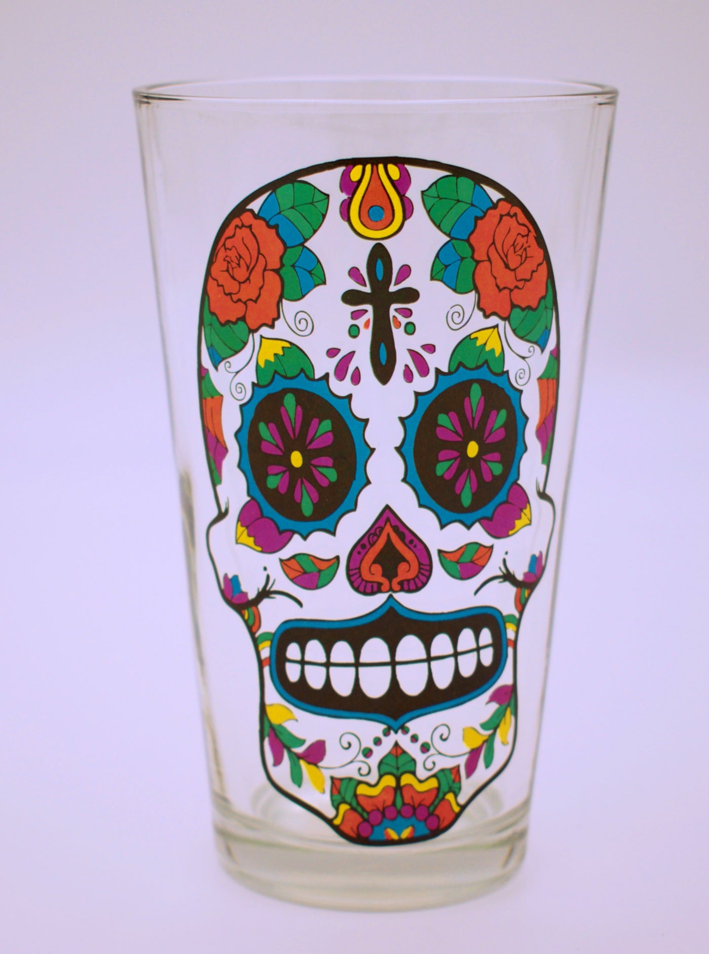 Day of the Dead Sugar Skull Drinking Glass - The Cranio Collections