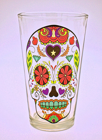 Day of the Dead Sugar Skull Drinking Glass - The Cranio Collections