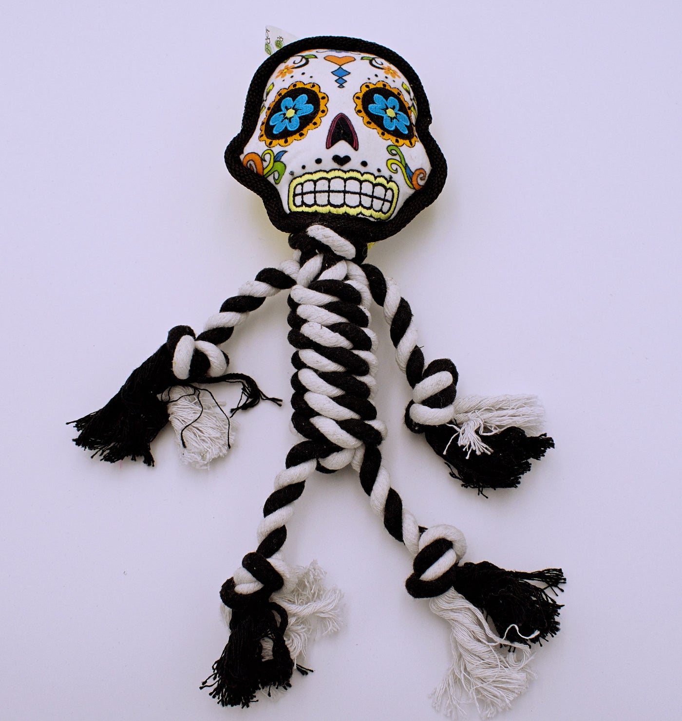 Sugar Skull with Rope Dog Toy - The Cranio Collections