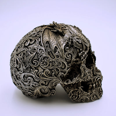Dragon Scroll Skull Sculpture - The Cranio Collections