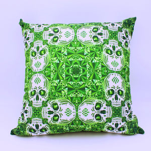 Emerald Green Skull Throw Pillows Set of 2 - The Cranio Collections