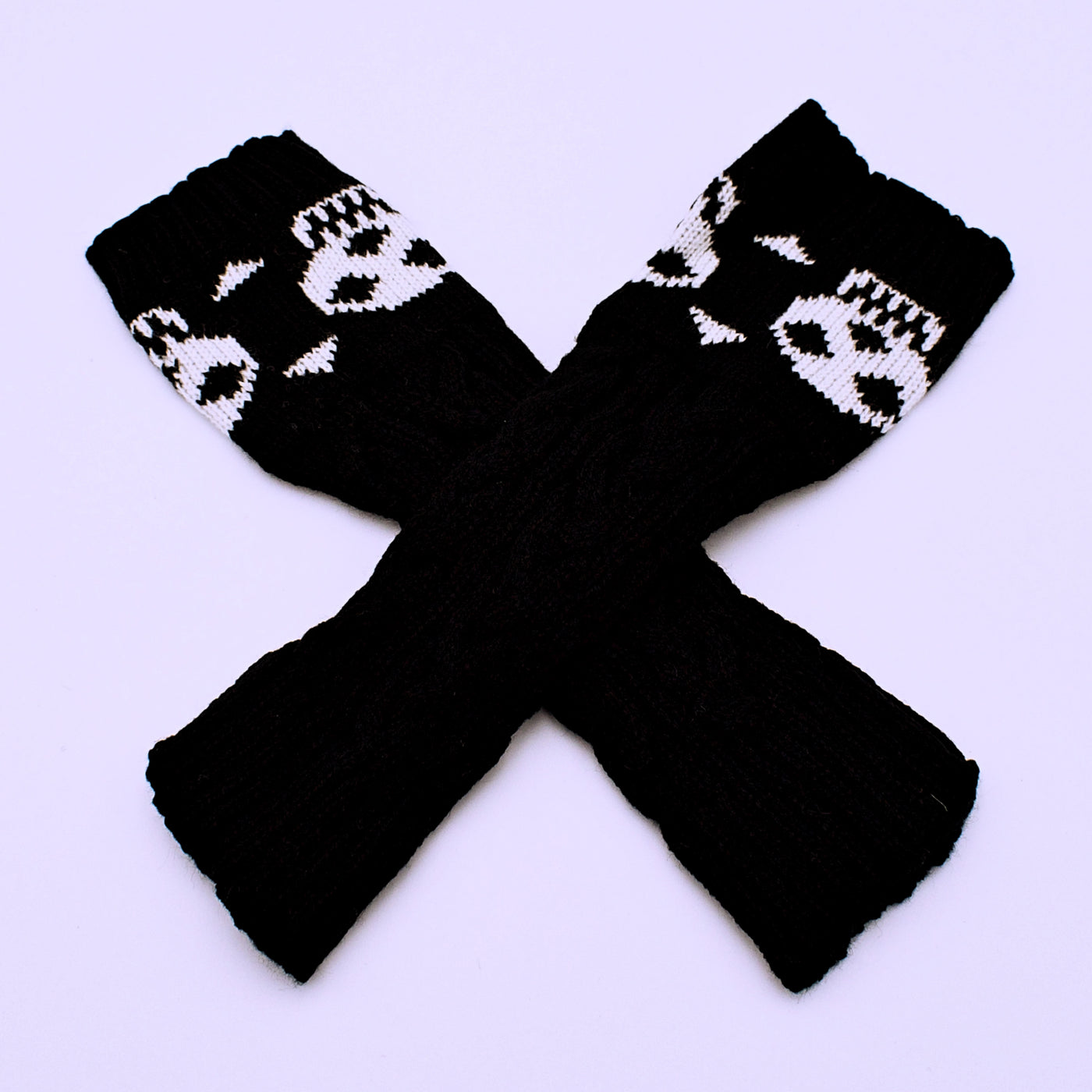 Knitted Skull Fingerless Gloves - The Cranio Collections