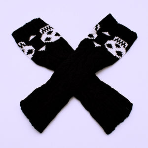 Knitted Skull Fingerless Gloves - The Cranio Collections