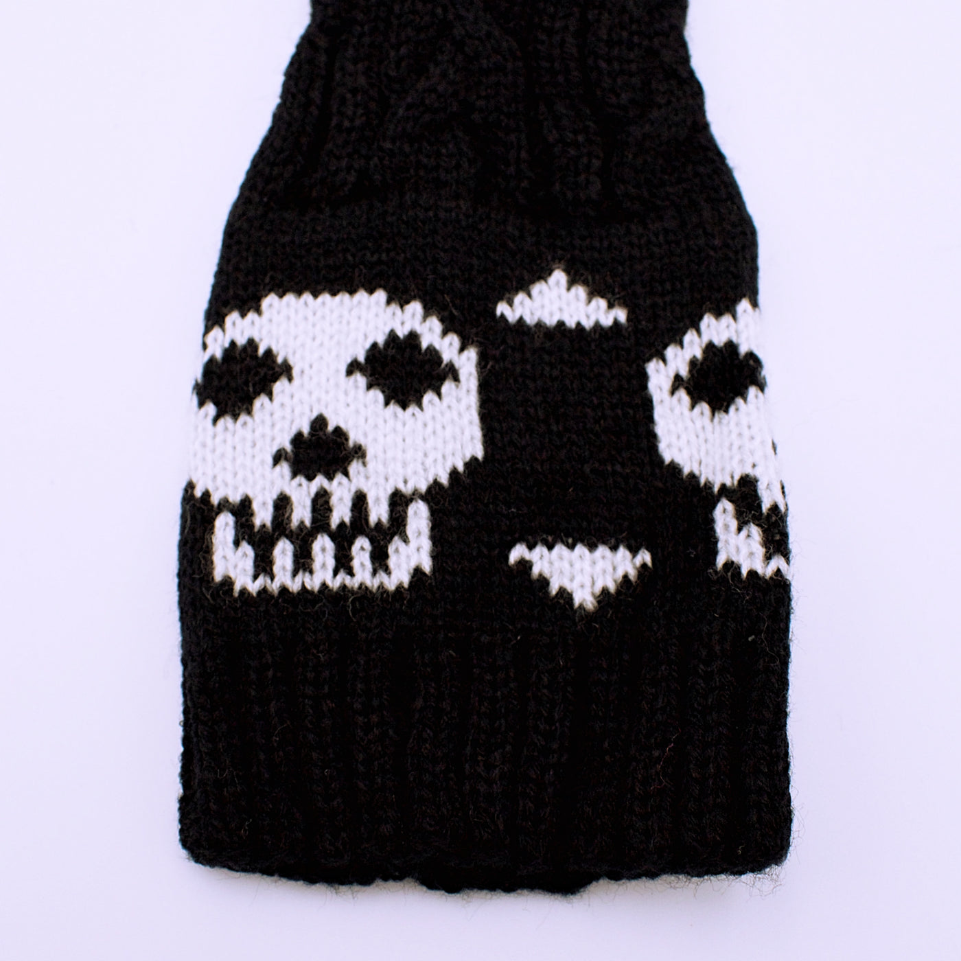 Knitted Skull Fingerless Gloves - The Cranio Collections