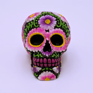 Flower Petals Sugar Skull Sculpture - The Cranio Collections