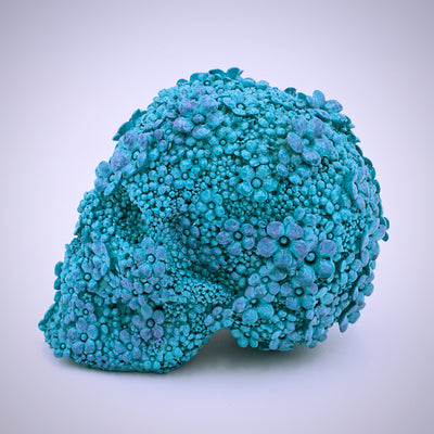 Flower Design Skull Sculpture - The Cranio Collections