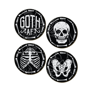 Goth AF Beverage Coasters- Set of 4 - The Cranio Collections