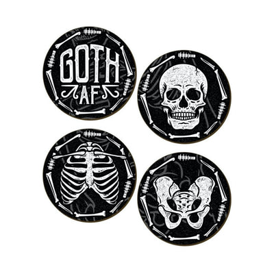 Goth AF Beverage Coasters- Set of 4 - The Cranio Collections