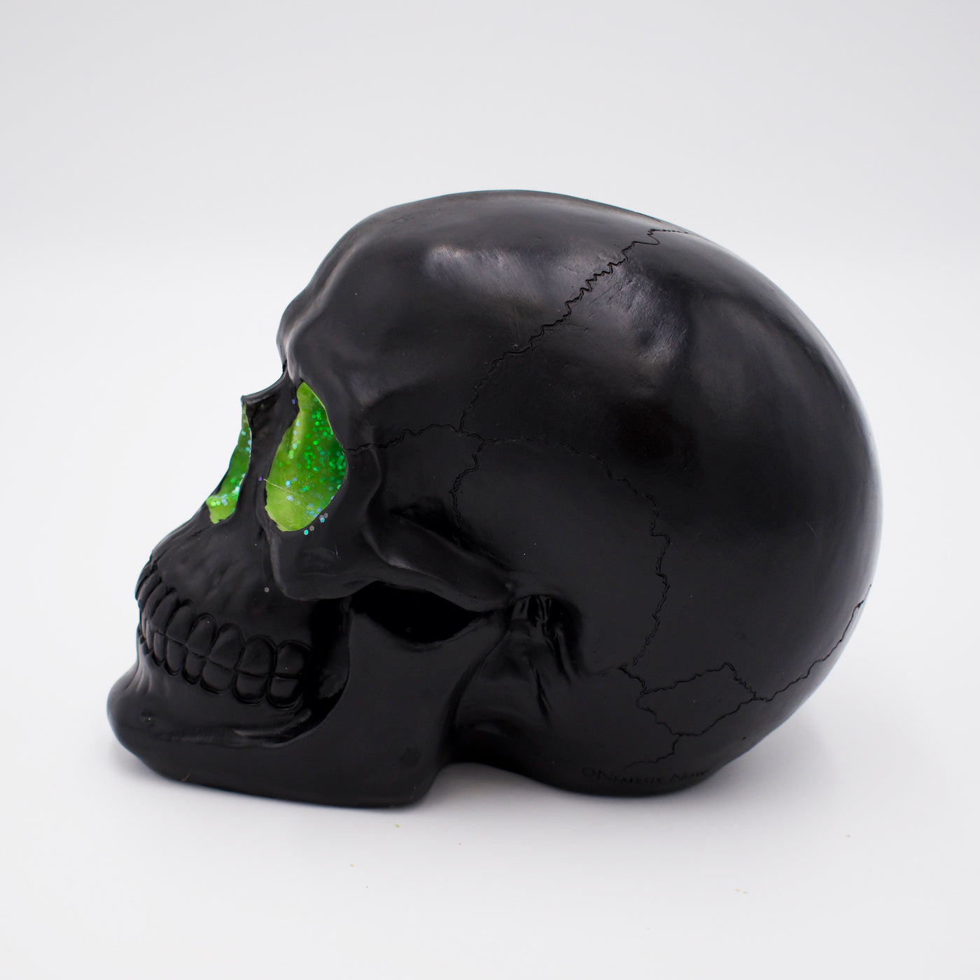 Faux Green Geode Skull Sculpture - The Cranio Collections