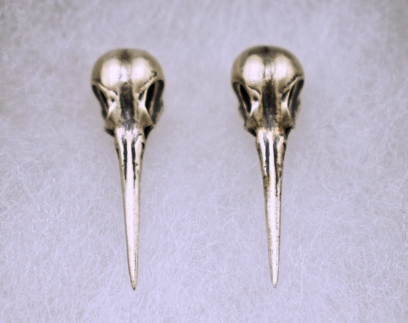 Sterling Silver Hummingbird Skull Stud Earrings - The Cranio Collections