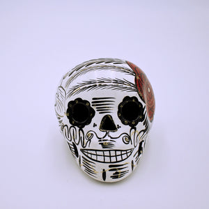 Ceramic Sugar Skull Sculpture-Medium Size - The Cranio Collections