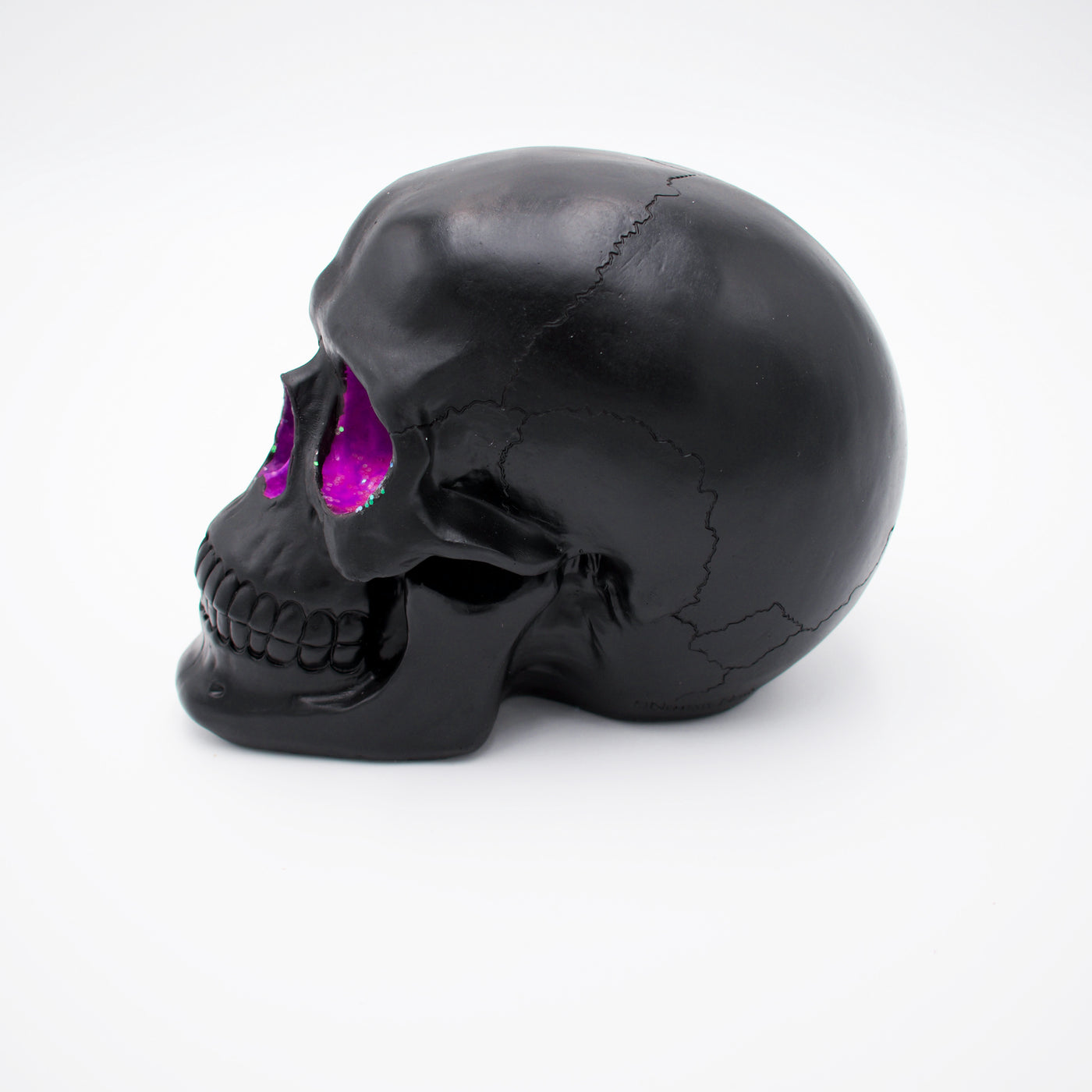 Faux Purple Geode Skull Sculpture - The Cranio Collections