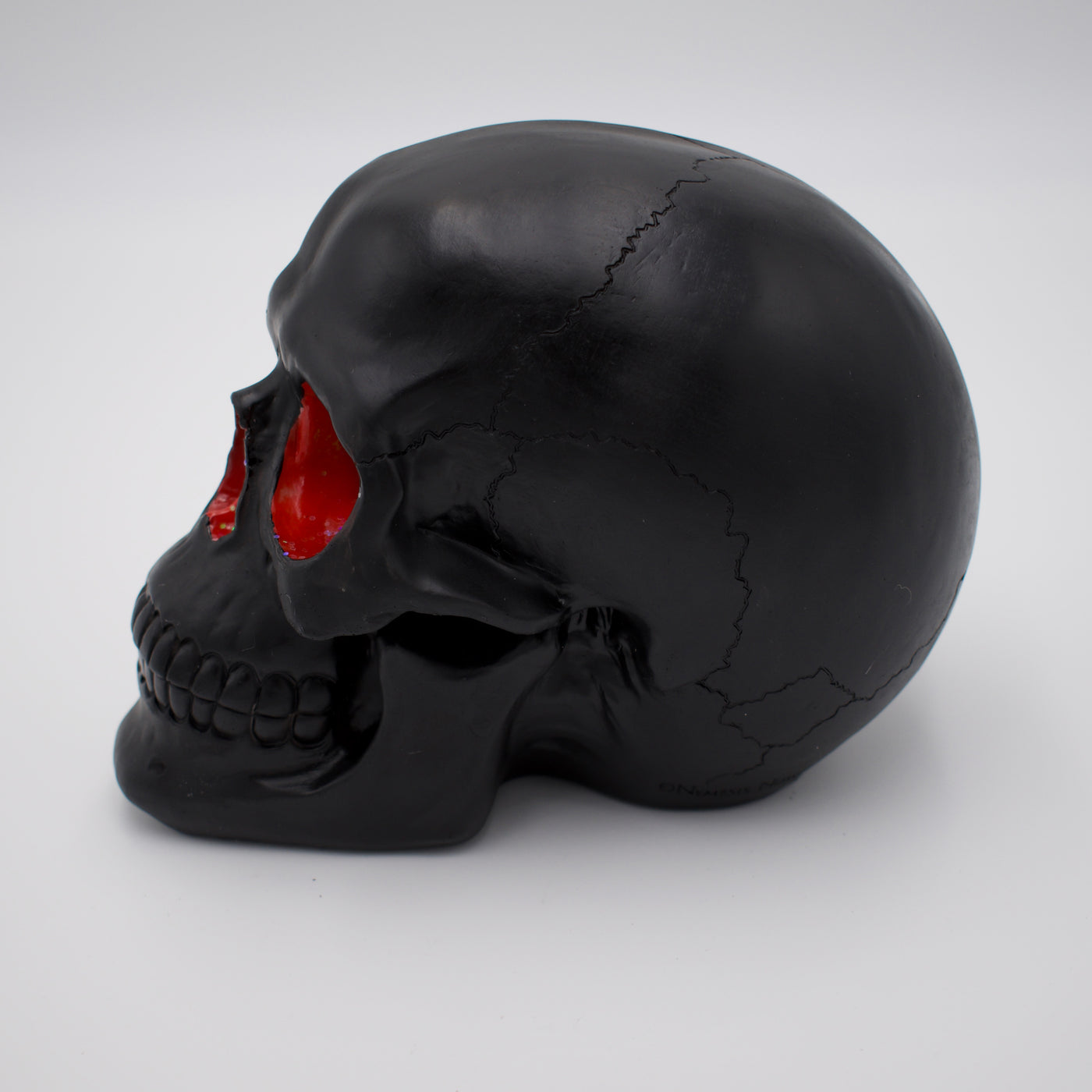 Faux Red Geode Skull Sculpture - The Cranio Collections