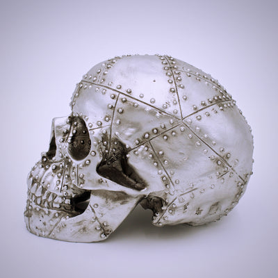 Chrome Silver Style Skull Sculpture - The Cranio Collections