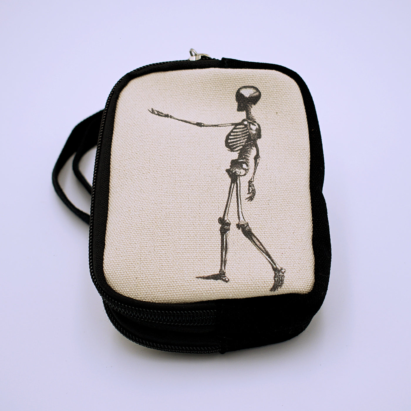 Skeleton Design Canvas Wristlet Wallet - The Cranio Collections