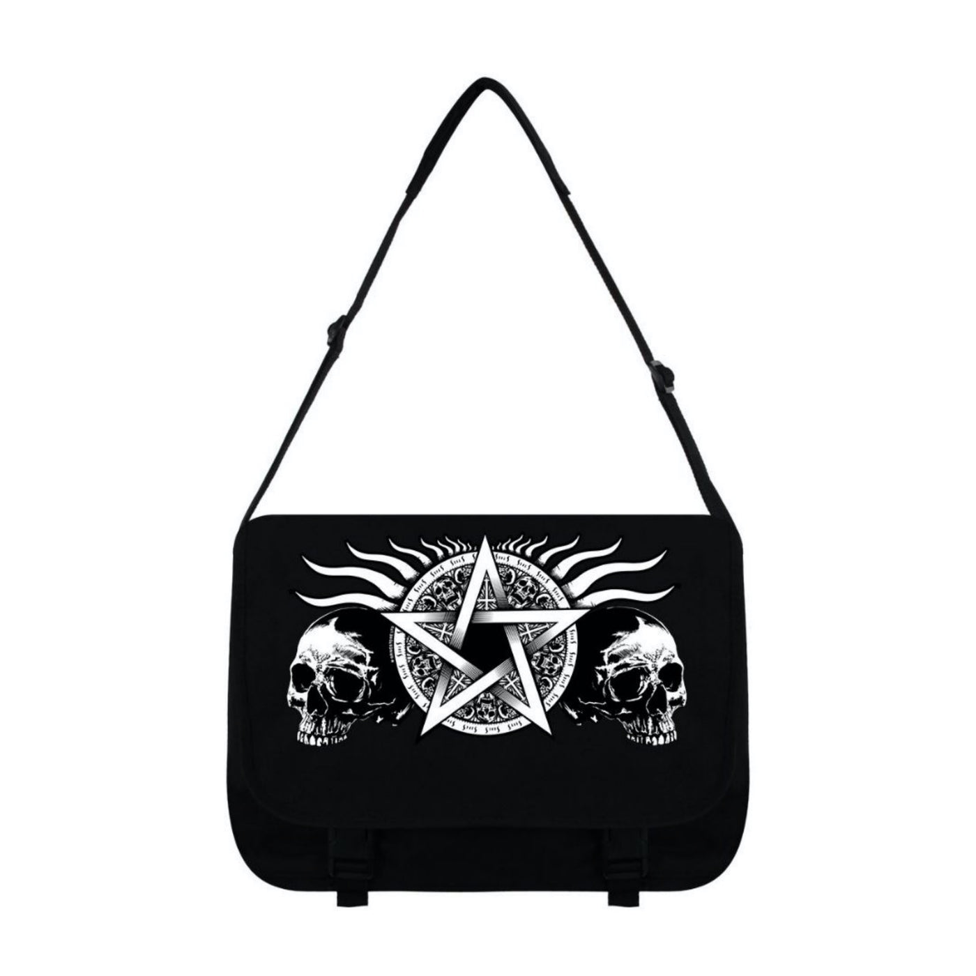 Skull and Pentagram Messenger Bag - The Cranio Collections