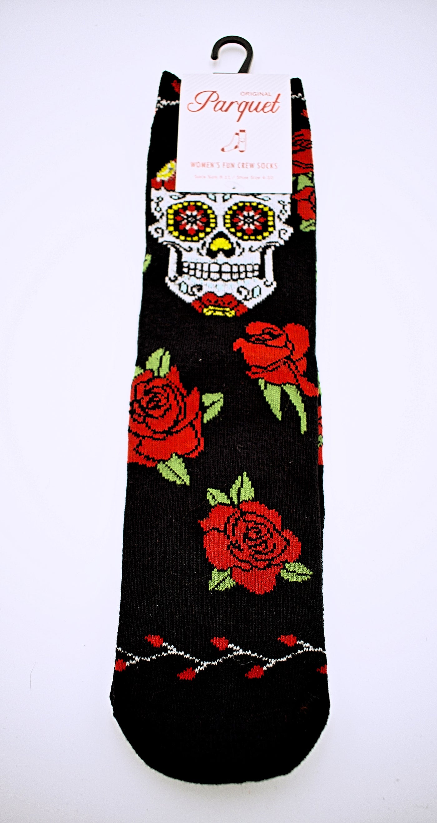 Day of the Dead Sugar Skull and Roses Socks - The Cranio Collections