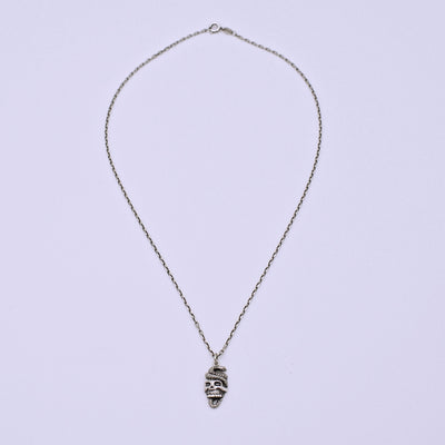 Sterling Silver Skull and Snake Pendant with Chain - The Cranio Collections