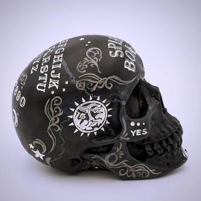 Spirit Board Black Skull Sculpture - The Cranio Collections