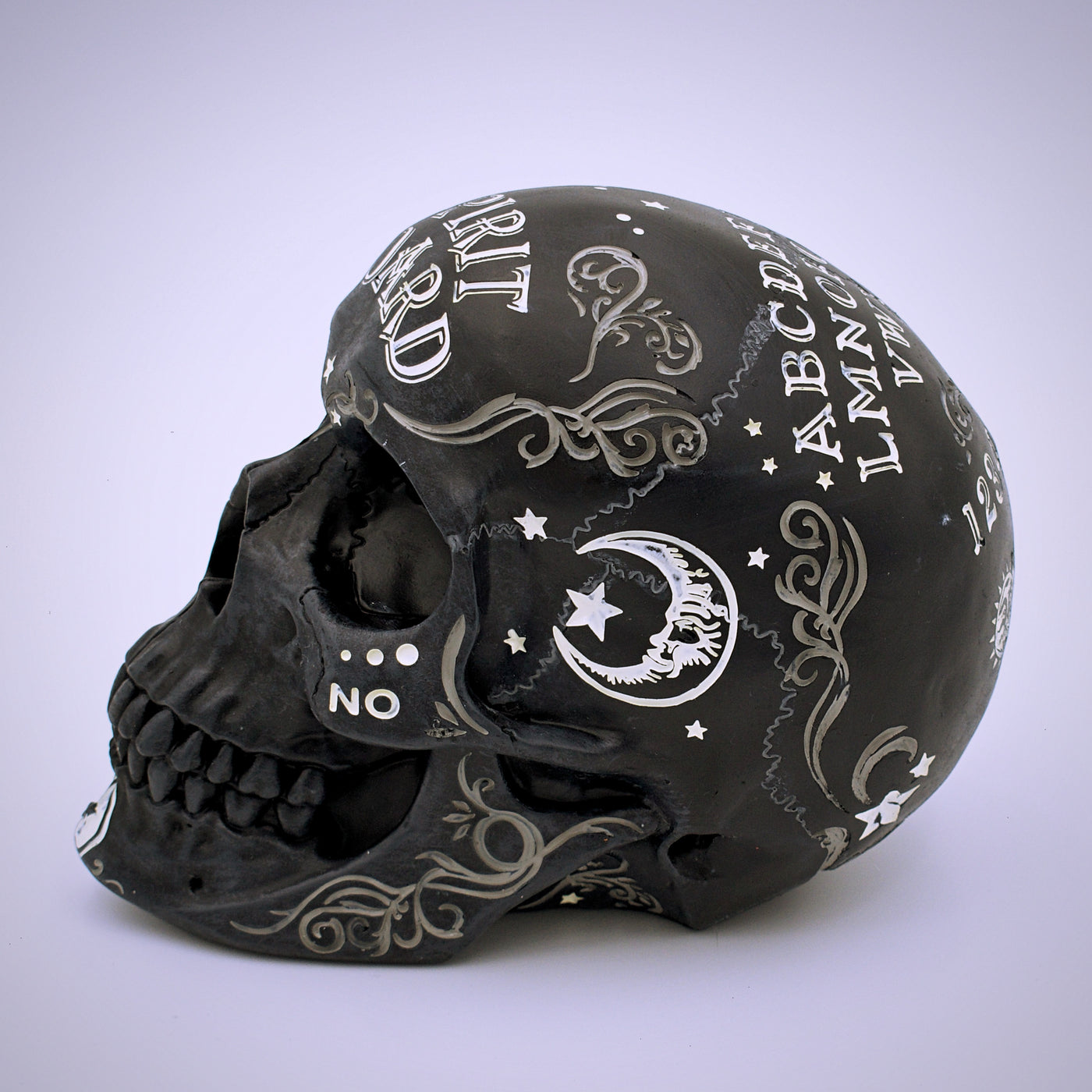 Spirit Board Black Skull Sculpture - The Cranio Collections