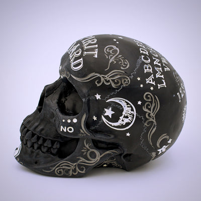 Spirit Board Black Skull Sculpture - The Cranio Collections