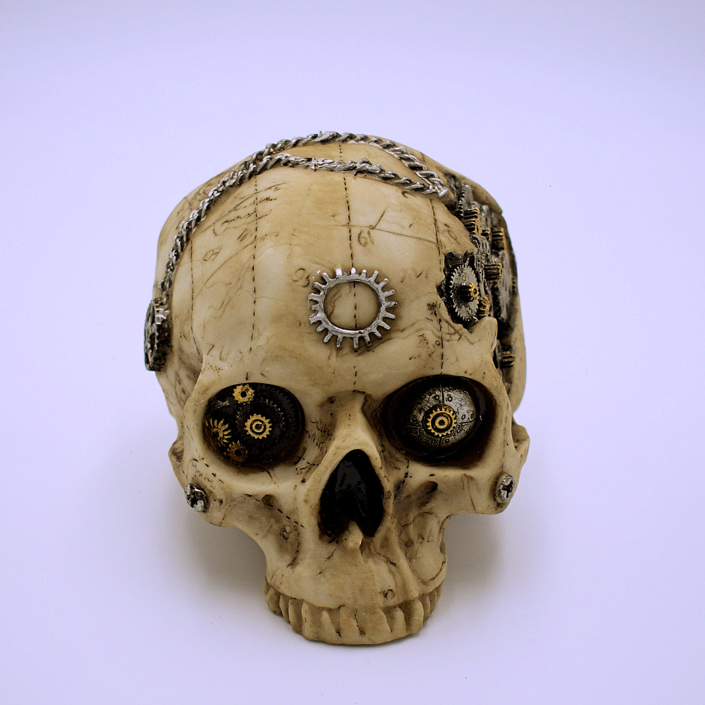 Steampunk Gears Skull Sculpture - The Cranio Collections