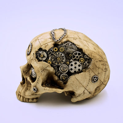 Steampunk Gears Skull Sculpture - The Cranio Collections