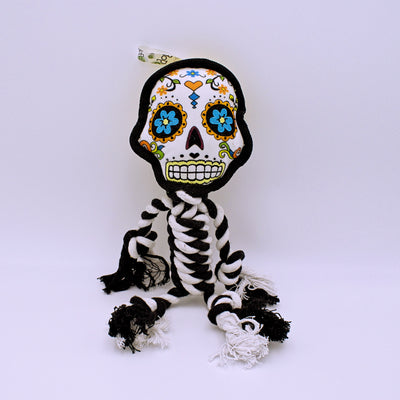 Sugar Skull with Rope Dog Toy - The Cranio Collections