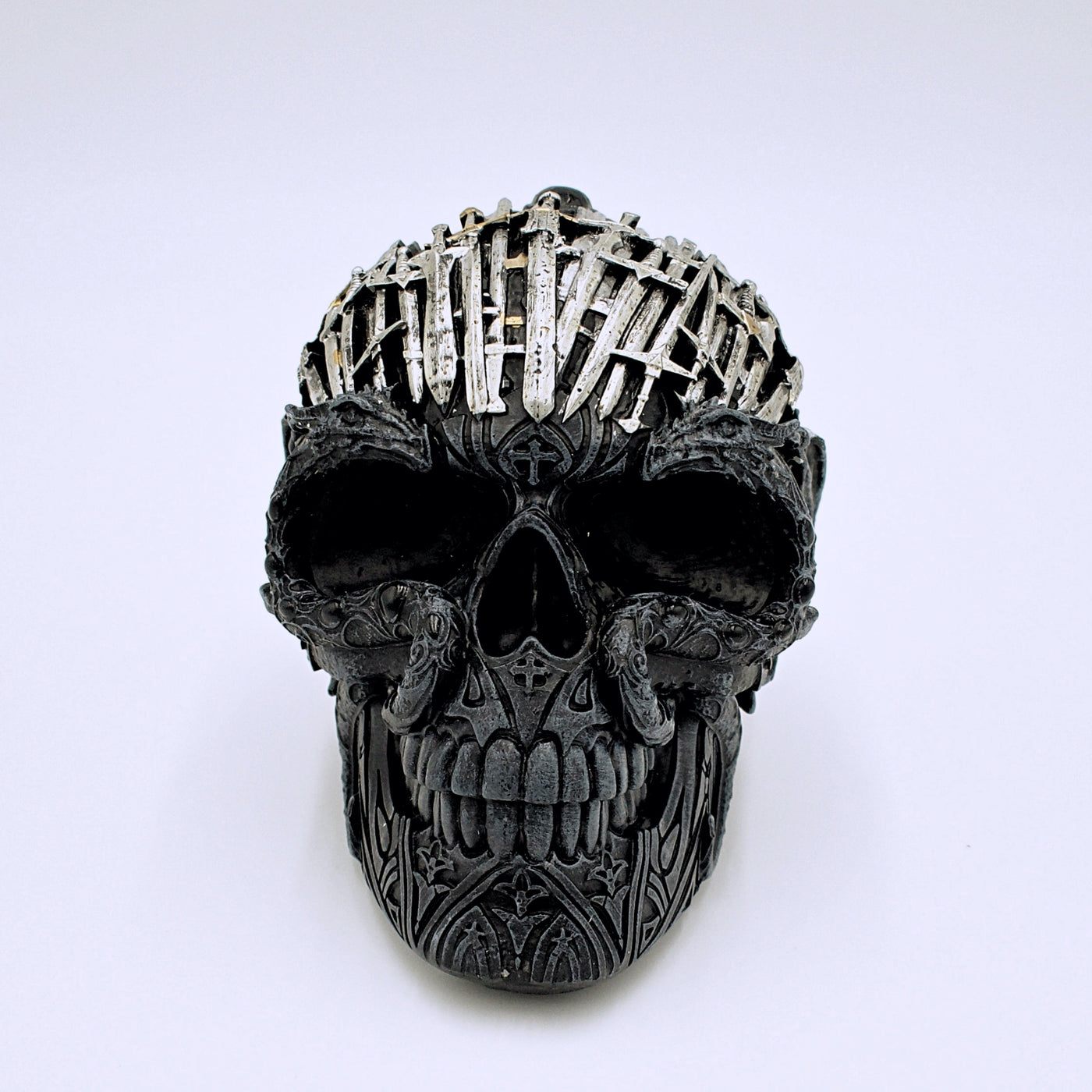 Swords and Dragons Skull Sculpture - The Cranio Collections