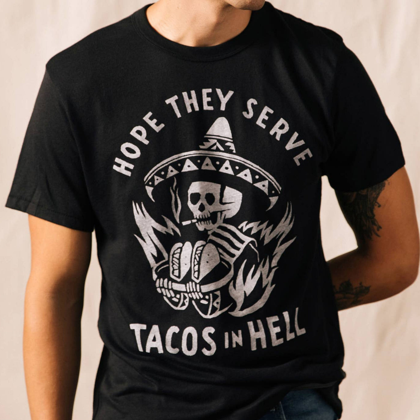 Hope They Serve Tacos In Hell Unisex T-Shirt - The Cranio Collections