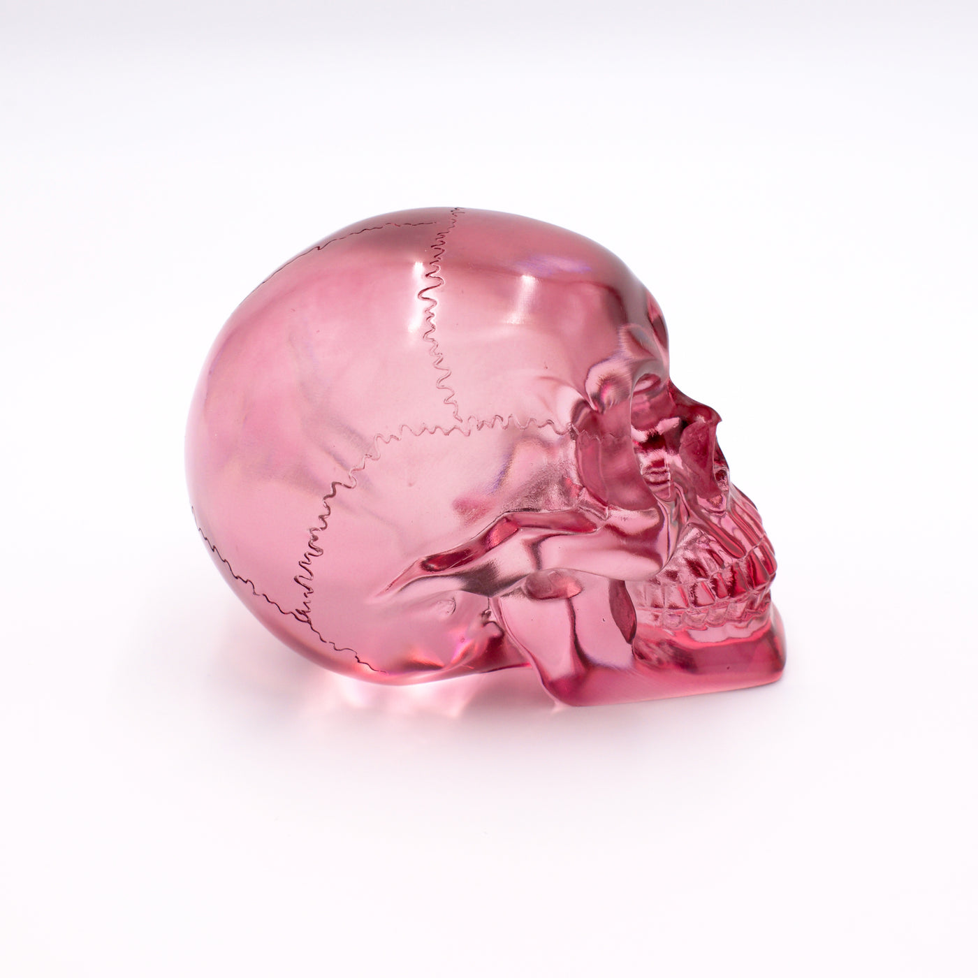 Purple Translucent Skull Sculpture